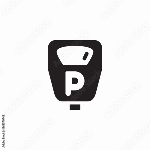 parking meter icon sign vector
