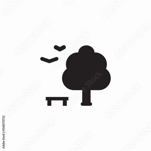 park nature icon sign vector