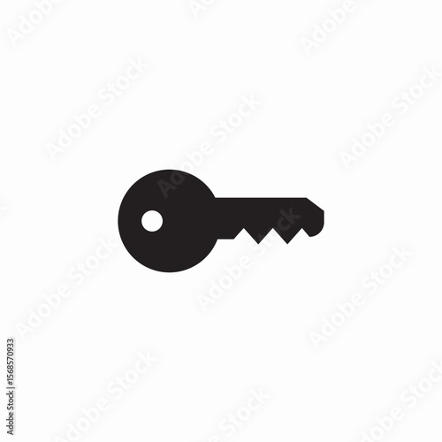 round key icon sign vector