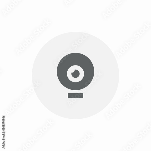 round stand camera icon sign vector