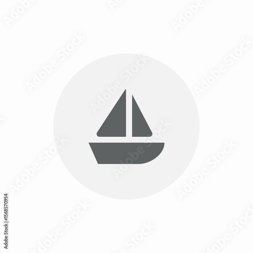 sail ship icon sign vector