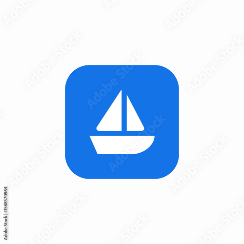 sea sail ship icon sign vector