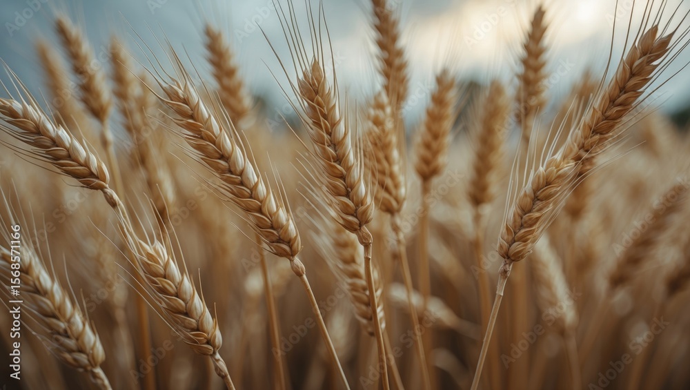 Fototapeta premium Spikelets Of Wheat In The Summer Close-Up