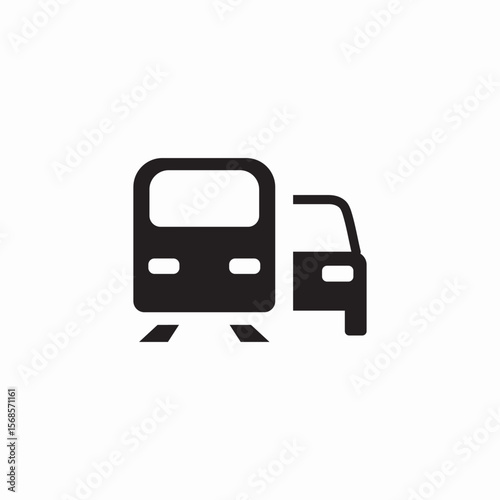 train car road icon sign vector