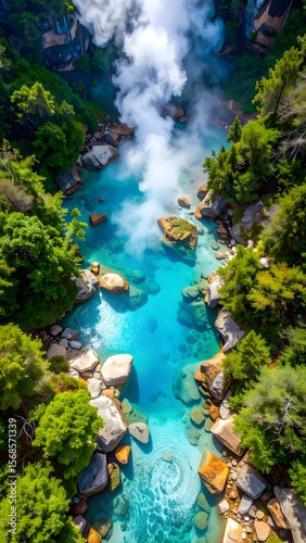Warm Mineral Water Top View Mobile Phone Wallpaper Background