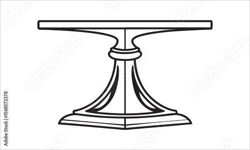 Ornate pedestal table furniture decorative