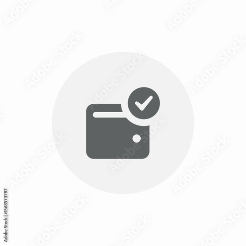 wallet success icon sign vector