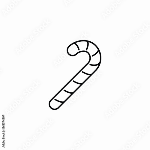 candy cane icon sign vector