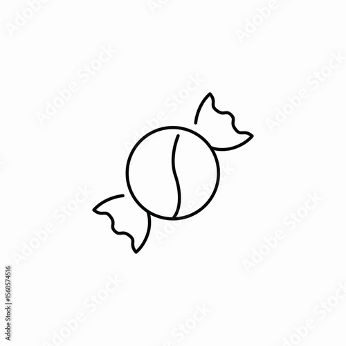 candy snack wrapped icon sign vector