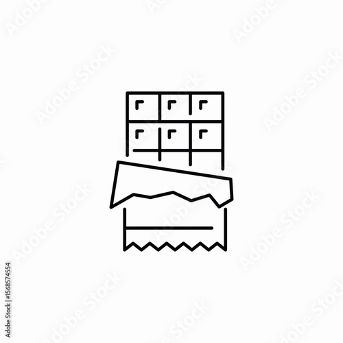 chocolate snack icon sign vector