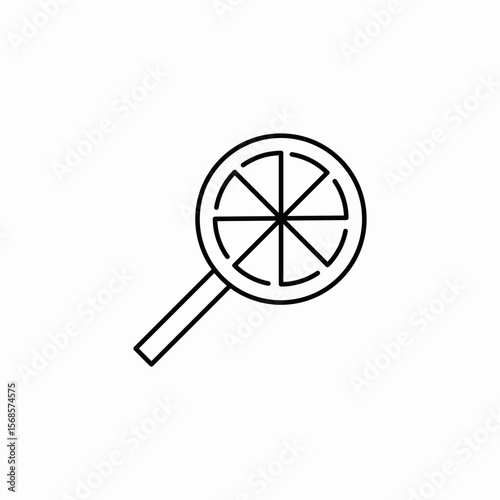 citrus lollipop icon sign vector