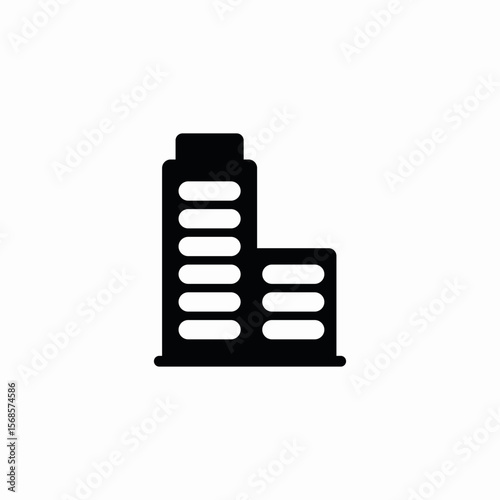 city high building icon sign vector