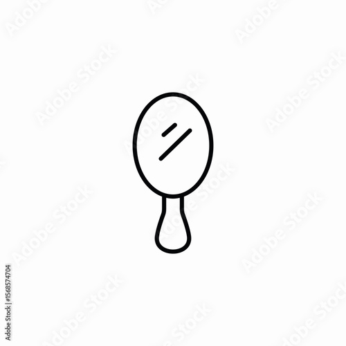 hand mirror icon sign vector