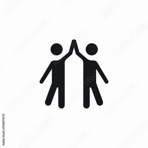 high five icon sign vector
