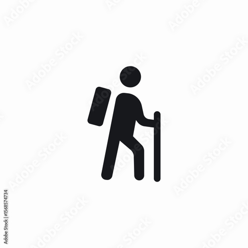 hiking sport icon sign vector