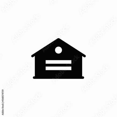 home storage icon sign vector