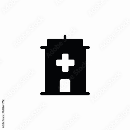 hospital clinic icon sign vector