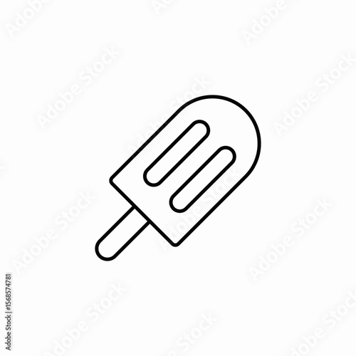 ice cream stick icon sign vector