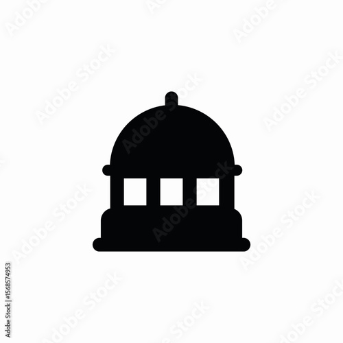 mosque edge icon sign vector