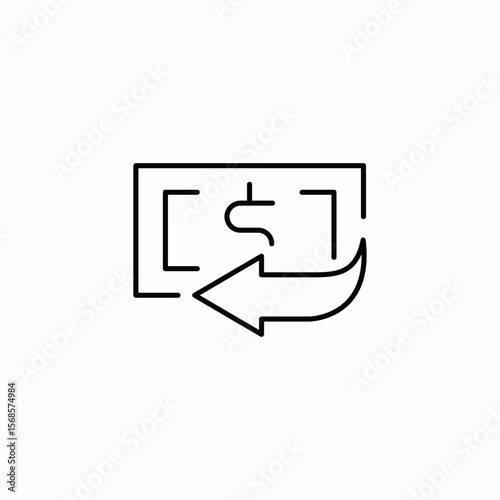 move banknote finances icon sign vector