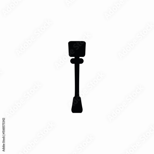 square shaped street lamp icon sign vector