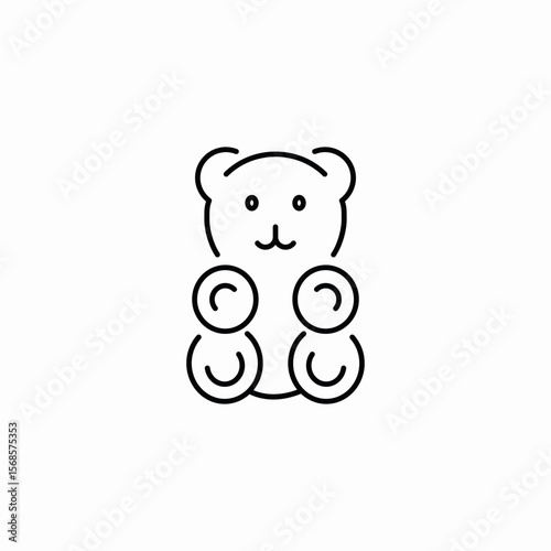teddy bear icon sign vector