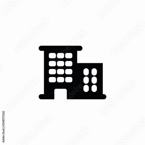 town buildings icon sign vector