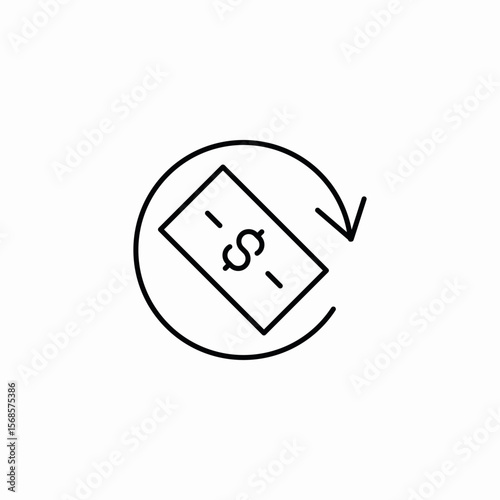 transaction repeat icon sign vector