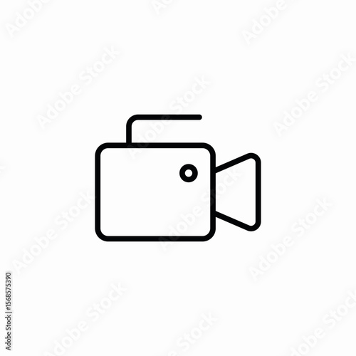 tv reporter video camera icon sign vector
