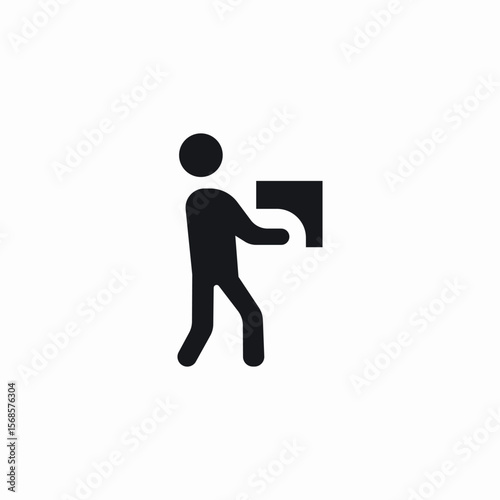 box hold icon sign vector