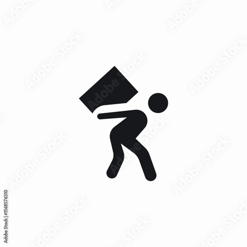 box lifting icon sign vector