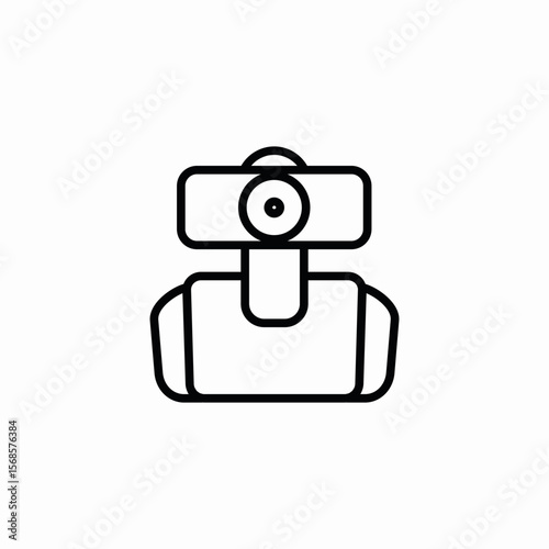 camera clip icon sign vector