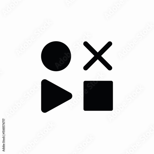 geometry shapes icon sign vector