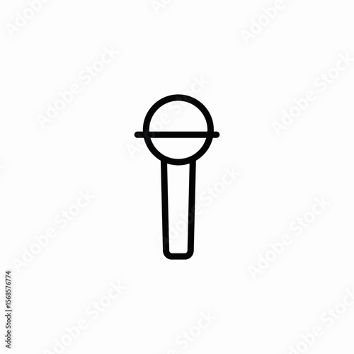 hand microphone icon sign vector