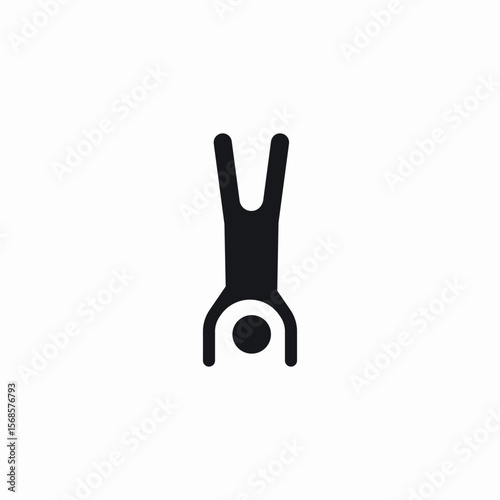 handstand trick icon sign vector