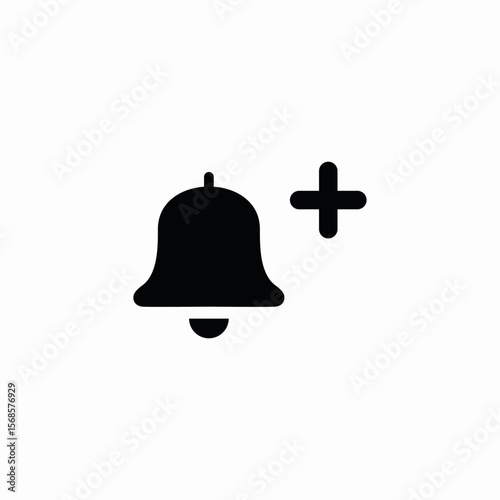 notification add icon sign vector
