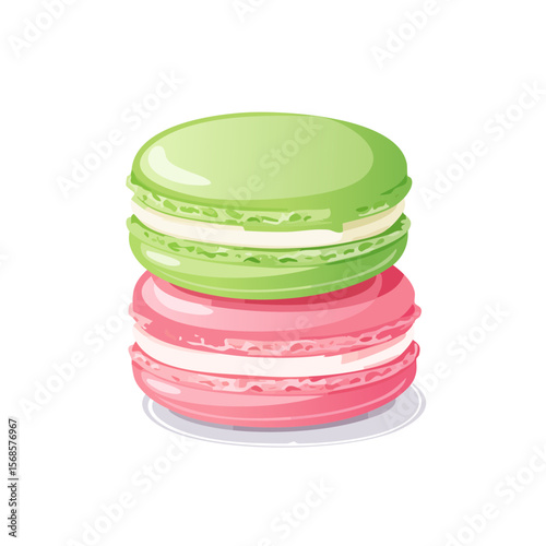 Macaron Cookies Isolated on...