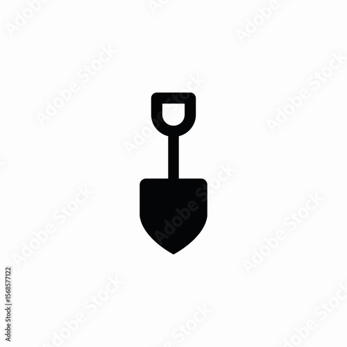 shovel tool icon sign vector