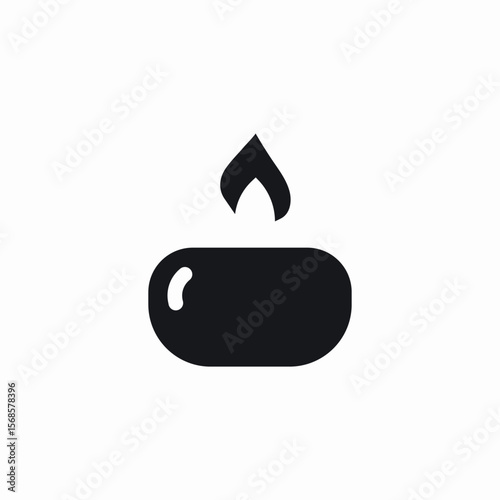 burn scent icon sign vector