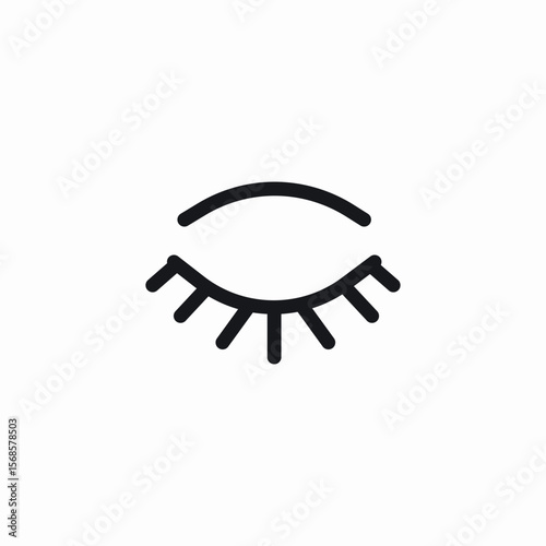 closed eye icon sign vector