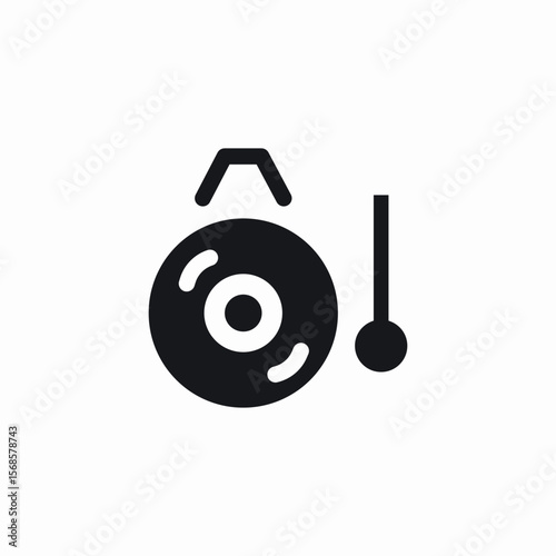 gong sound icon sign vector