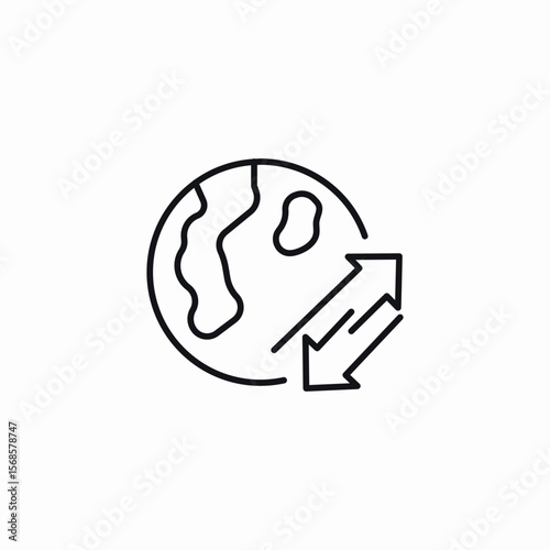 global transfers icon sign vector