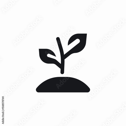 ground plant growth icon sign vector