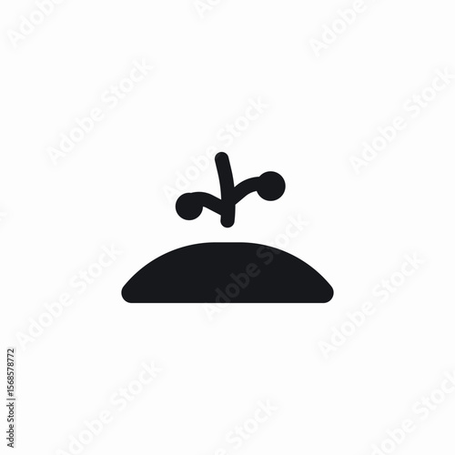 ground sprout icon sign vector