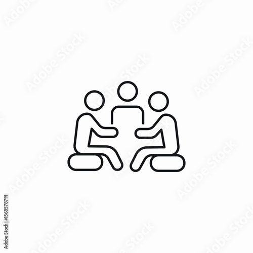 group hang out icon sign vector