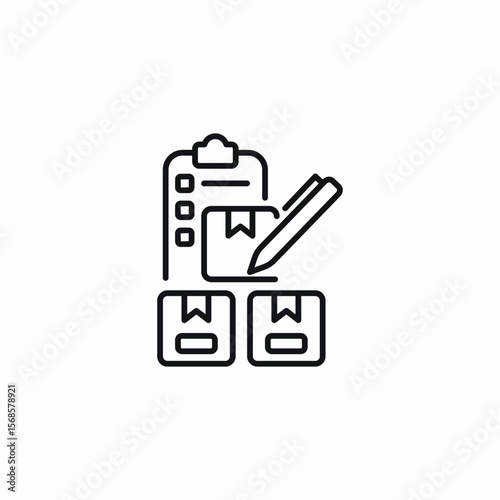 inventory management icon sign vector
