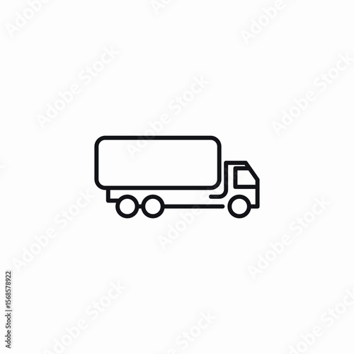 long truck icon sign vector