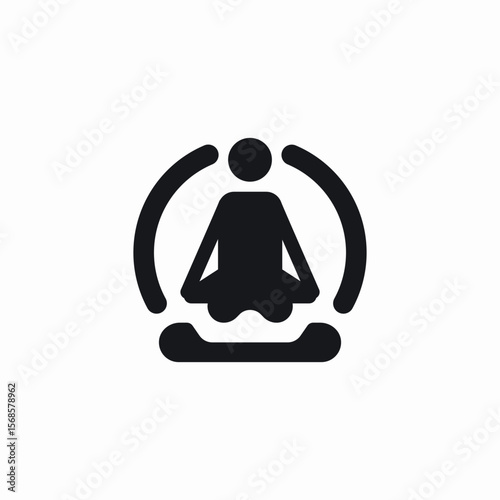 mind connection relaxation icon sign vector