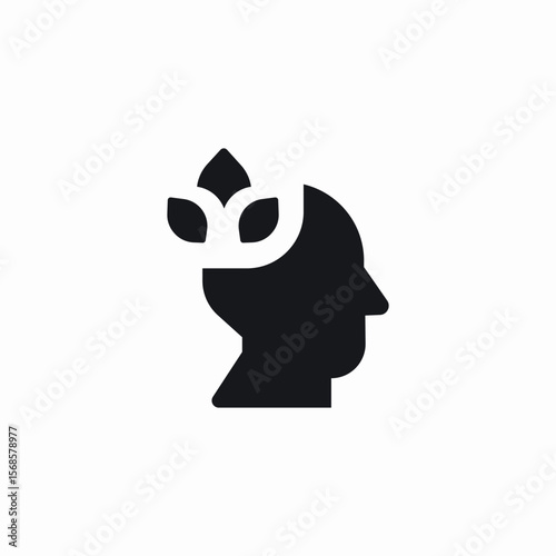 mindful growth icon sign vector