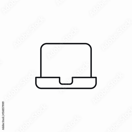 open laptop icon sign vector